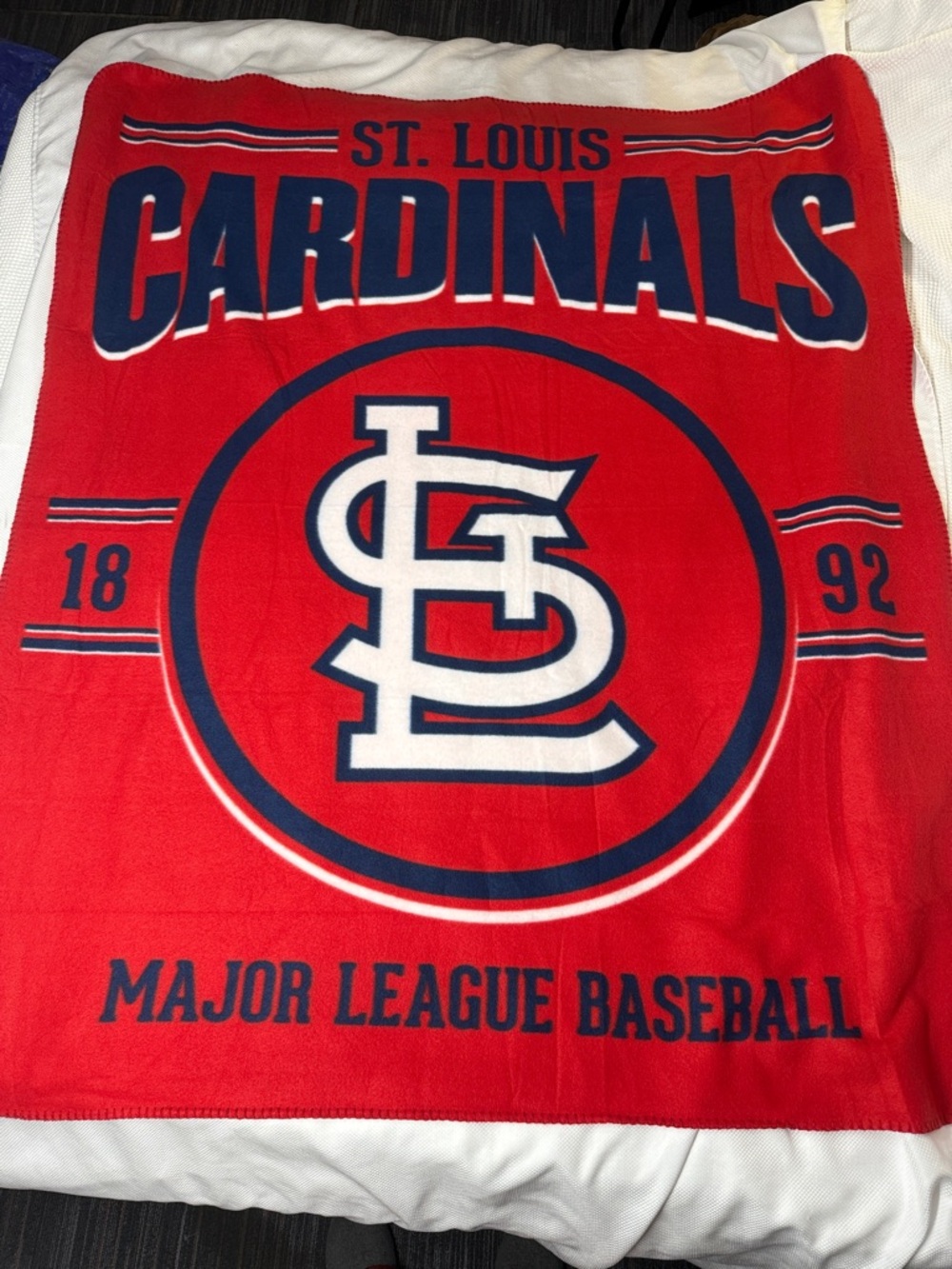 St. Louis Cardinals Red MLB Fleece Throw LP - 52”x60”